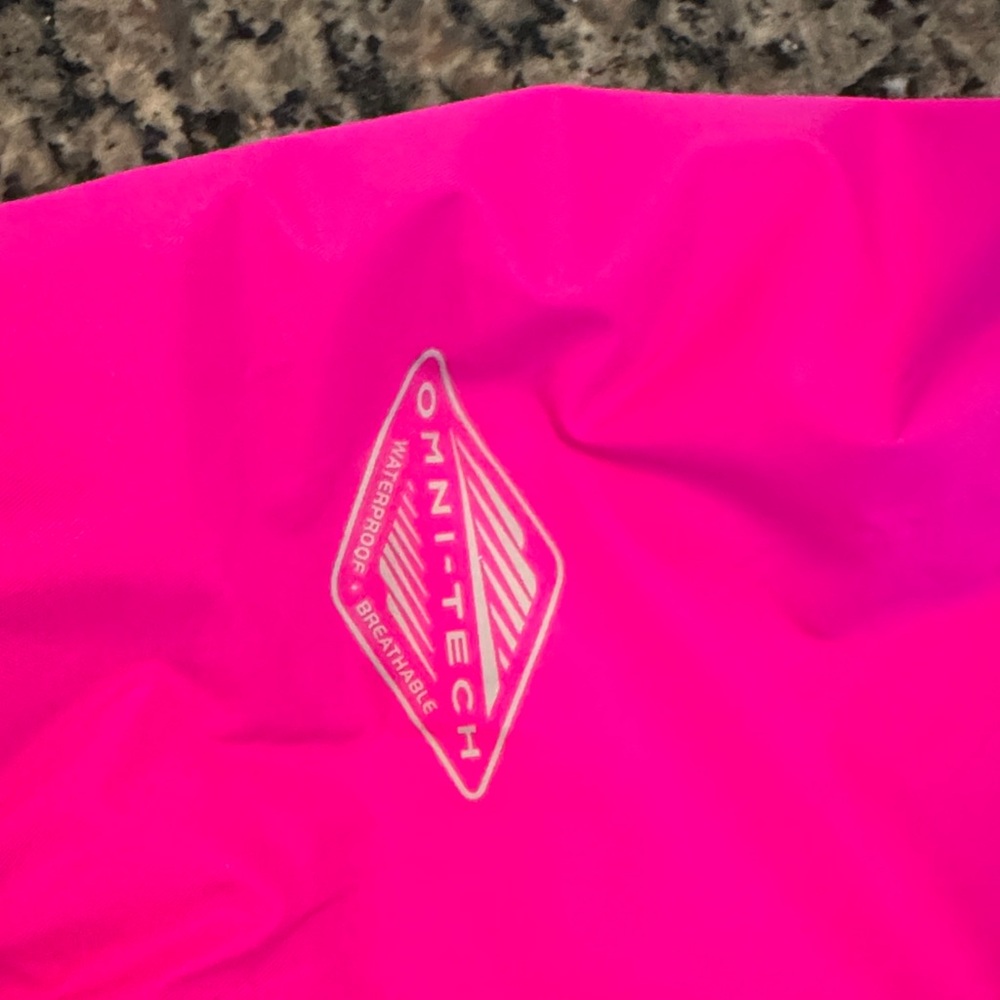 Columbia Women's Omni tech Bright Pink wind or rain Jacket EUC L - Picture 15 of 15